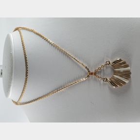 GOLD PLATED FANCY CHAIN WITH PENDANT 43 GRAM - 51929/12735