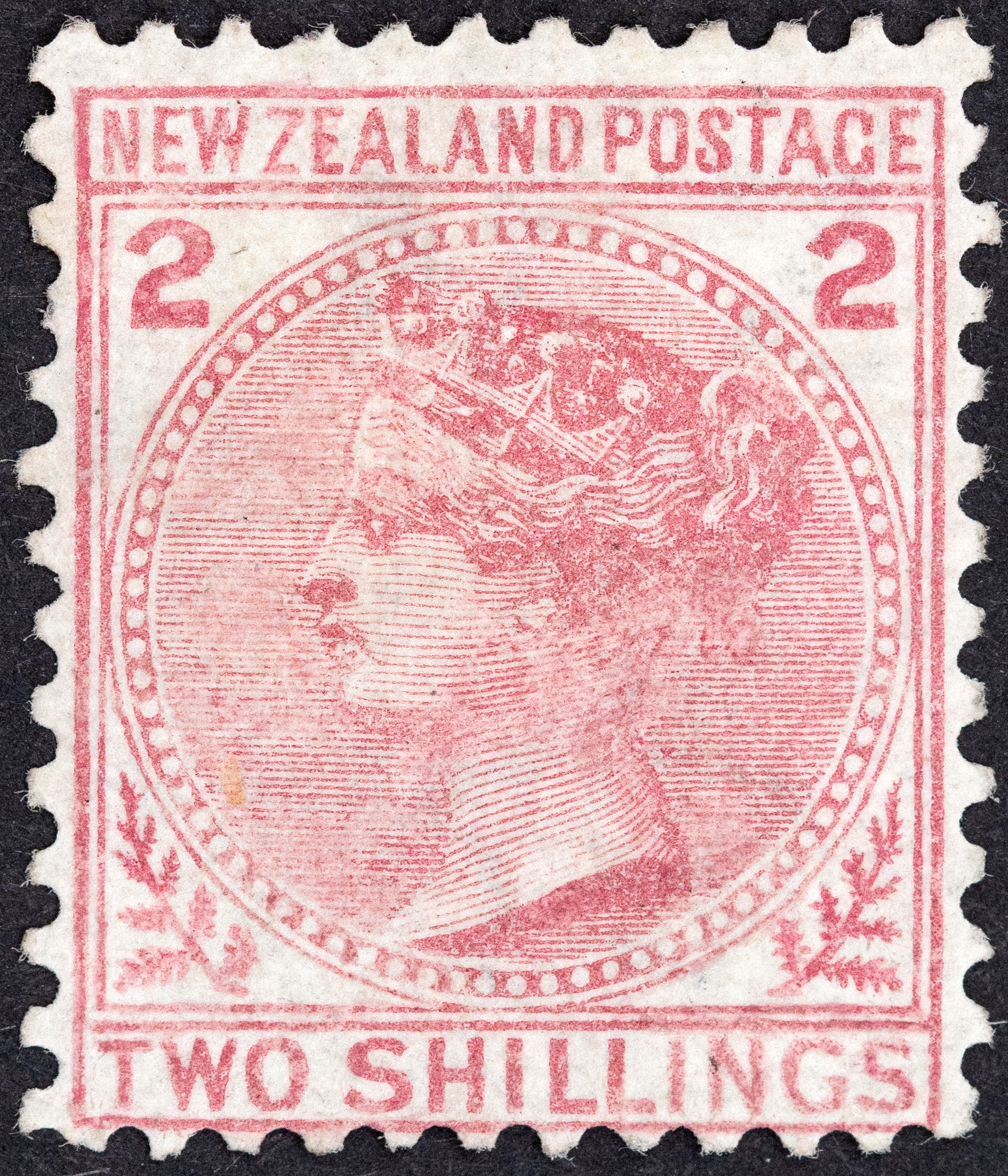 New Zealand, Two Shillings, Deep Rose, 1878, Good