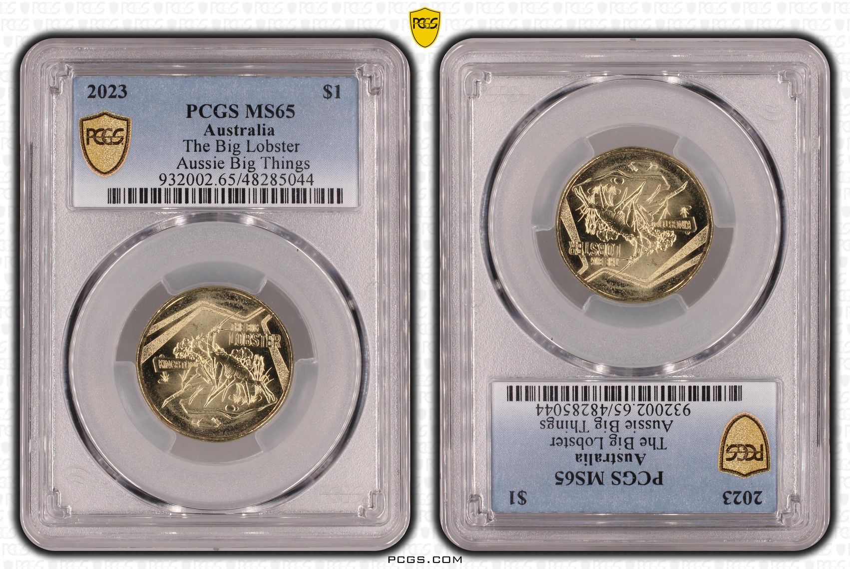 The Big Lobster Aussie Big Things, One Dollar, 2023, PCGS MS65