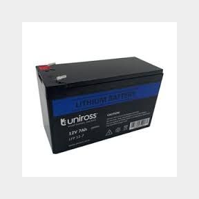 Uniross LFP12 7 12V 7AH Li FePO4 Lithium Battery Alarm Battery LFP12 7 12V 7AH Li FePO4 Lithium Battery Alarm Battery|NOT TESTED