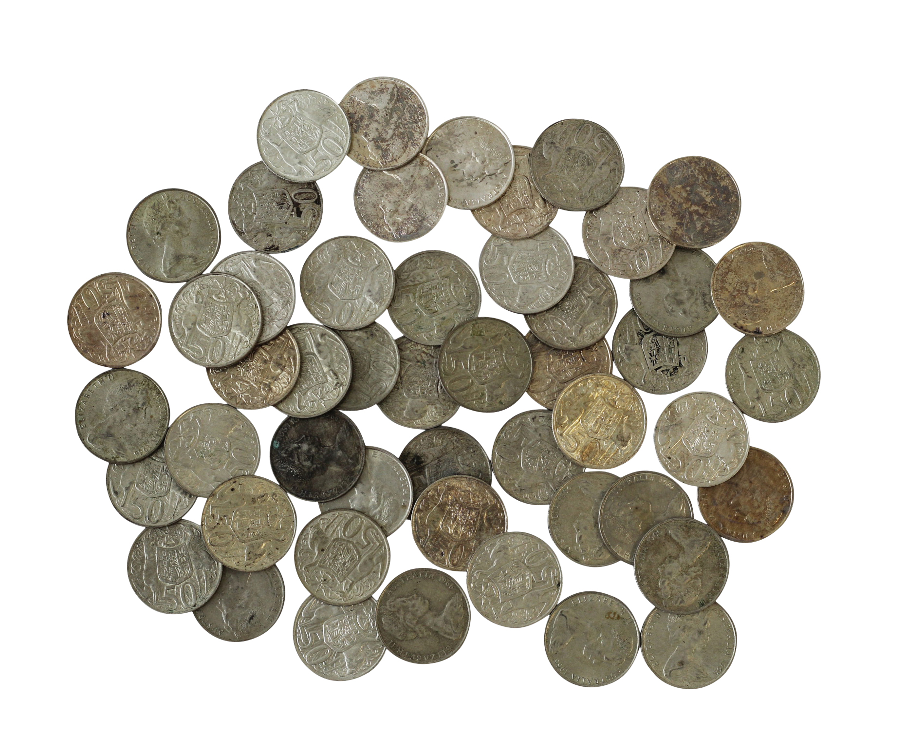 Elizabeth II, Fifty Cents, 1966, VF - UNC