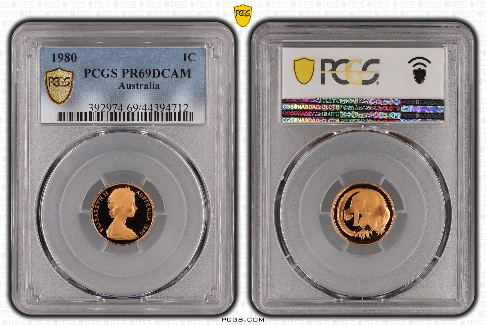One Cent, 1980, Pcgs Pr69dcam