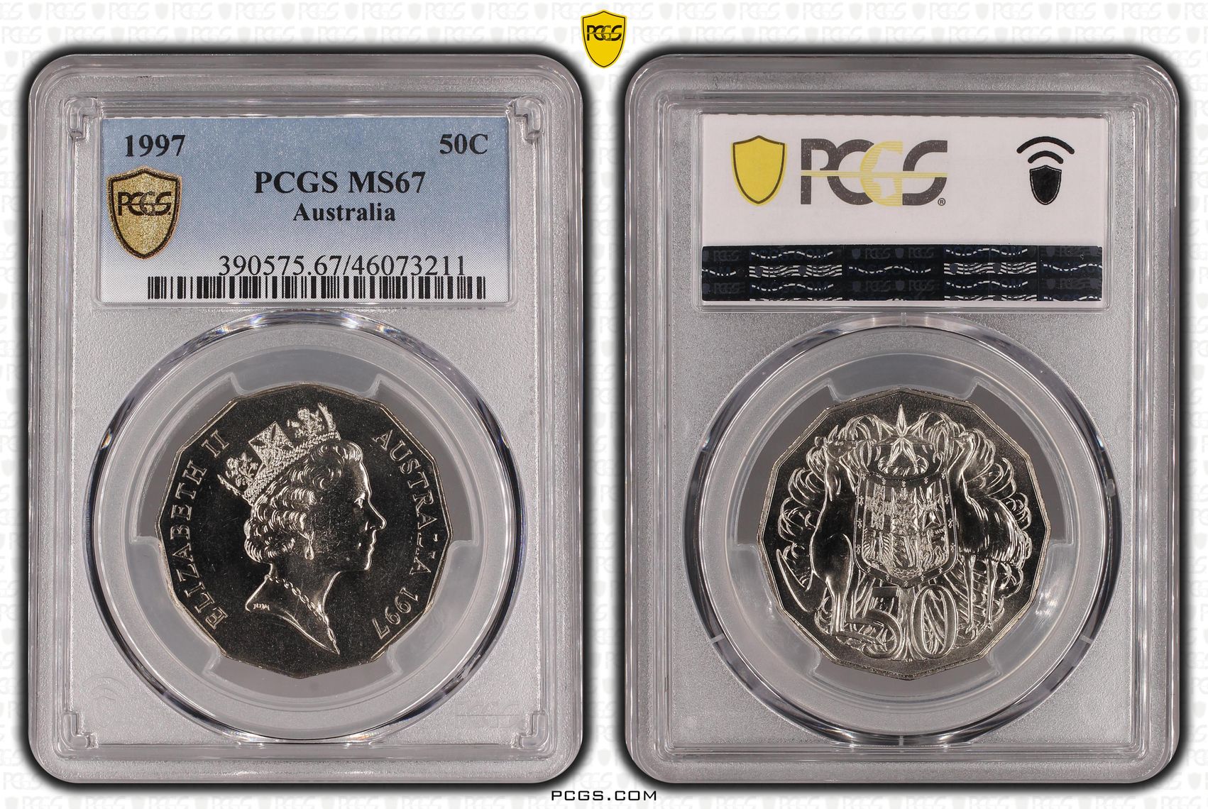 Elizabeth II, Fifty Cent, 1997, PCGS MS67