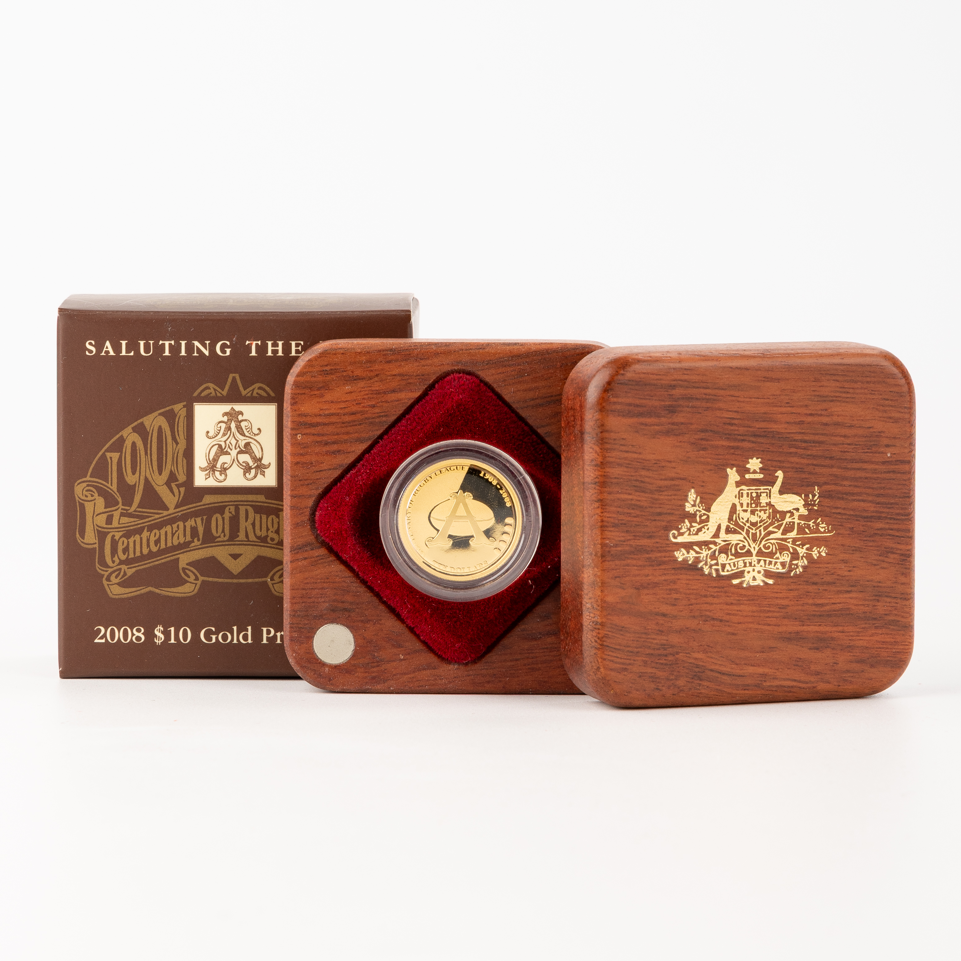 26 · Centenary of Rugby League 1/10oz Gold Proof, Ten Dollars, 2008