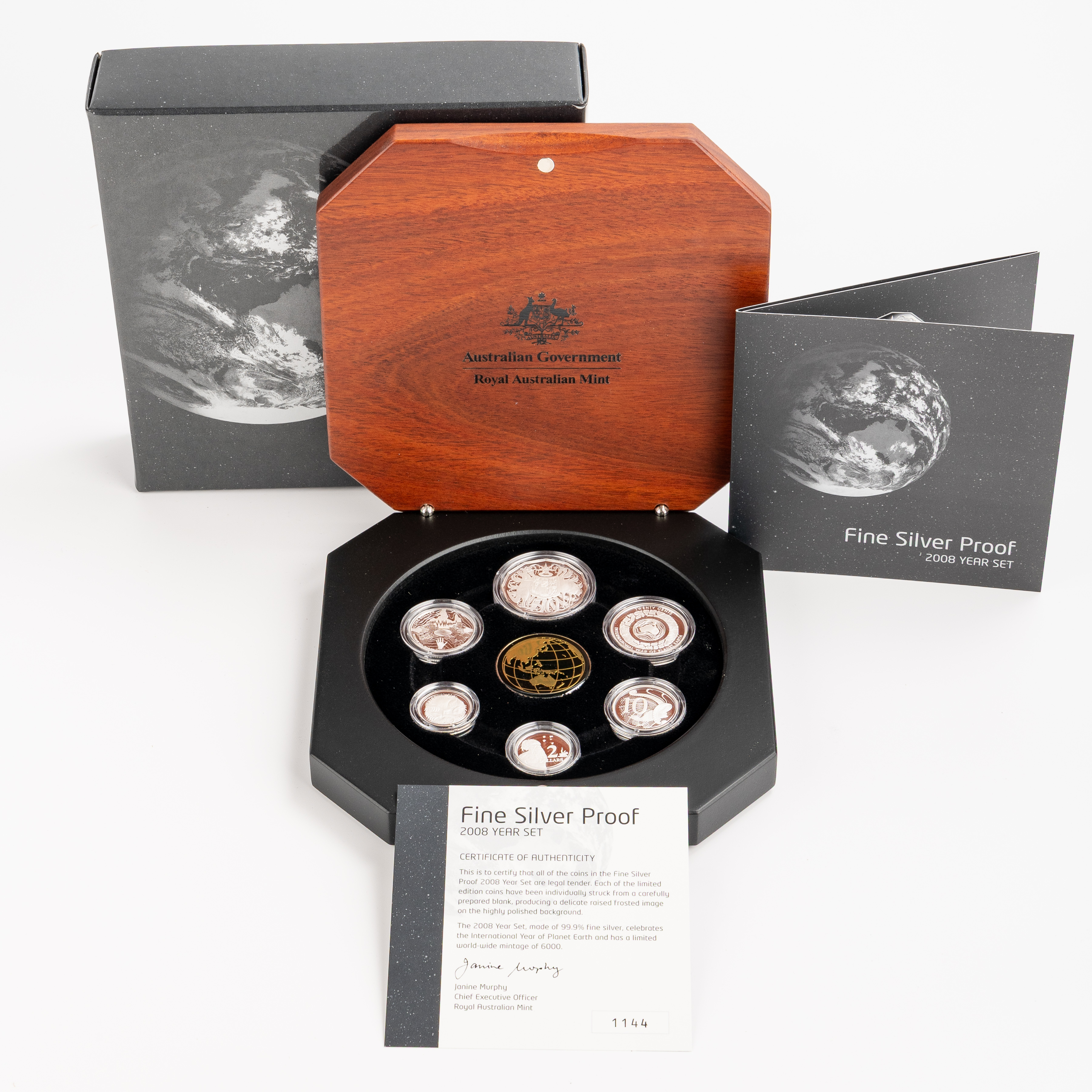 Elizabeth II, Fine Silver Year Set, 2008, FDC