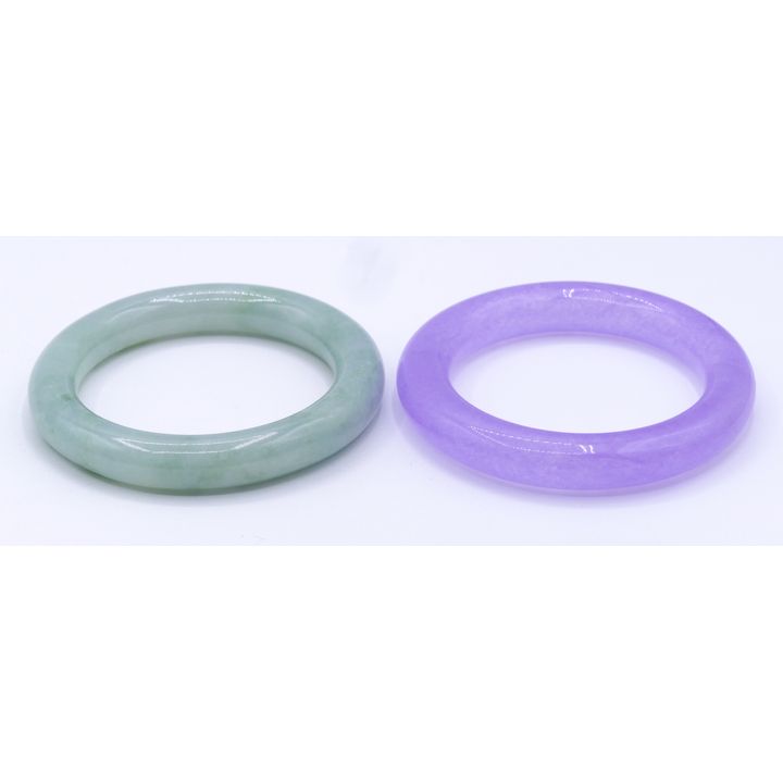 2pc Jade Bangle Bracelets 13mm