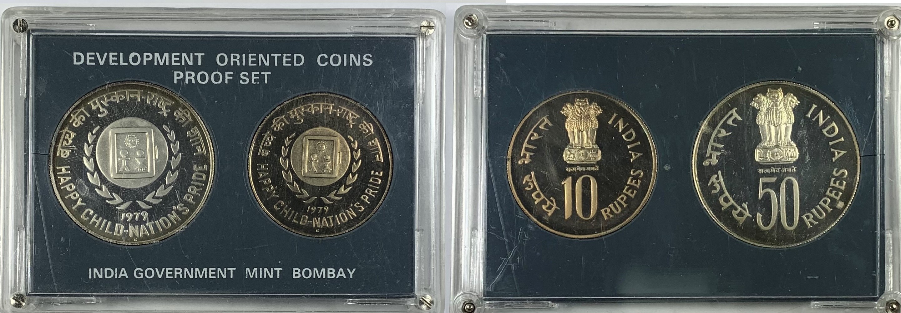 Republic of India 1979 2 Coin Proof Set