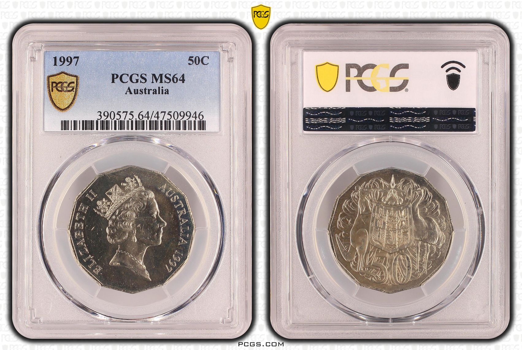 Fifty Cent, 1997, PCGS MS64