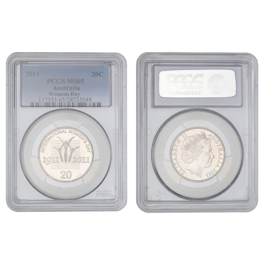 Elizabeth II, Womens Day, Twenty Cent, 2011, PCGS MS65