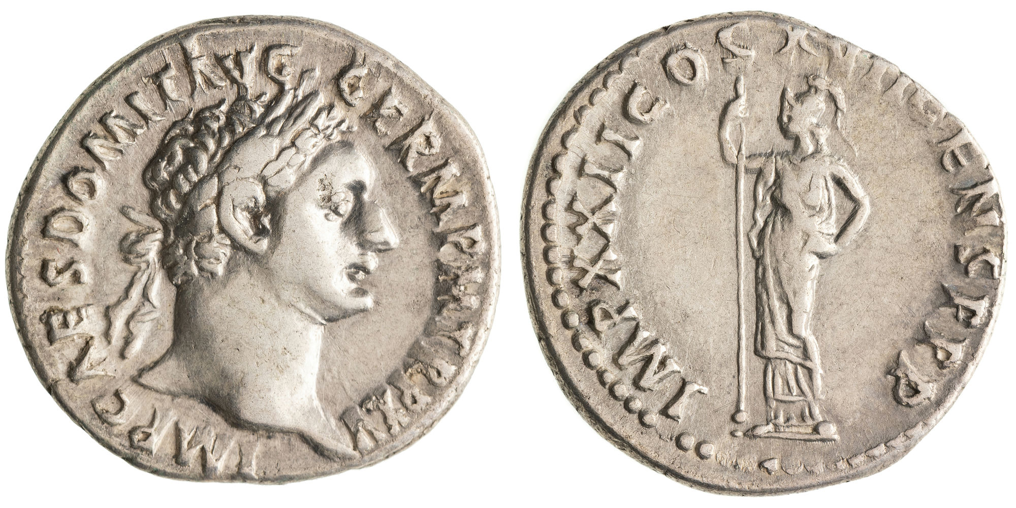 Domitian, Denarius, 81 - 96 AD, VF