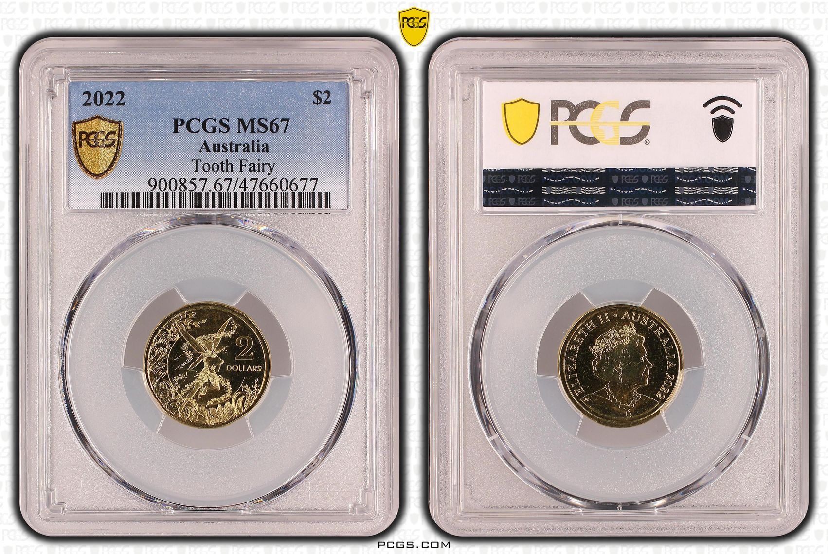 Elizabeth II, Tooth Fairy, Two Dollar, 2022, PCGS MS67