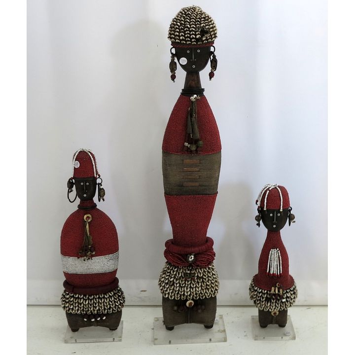 SET OF 3 BEADED FIGURES