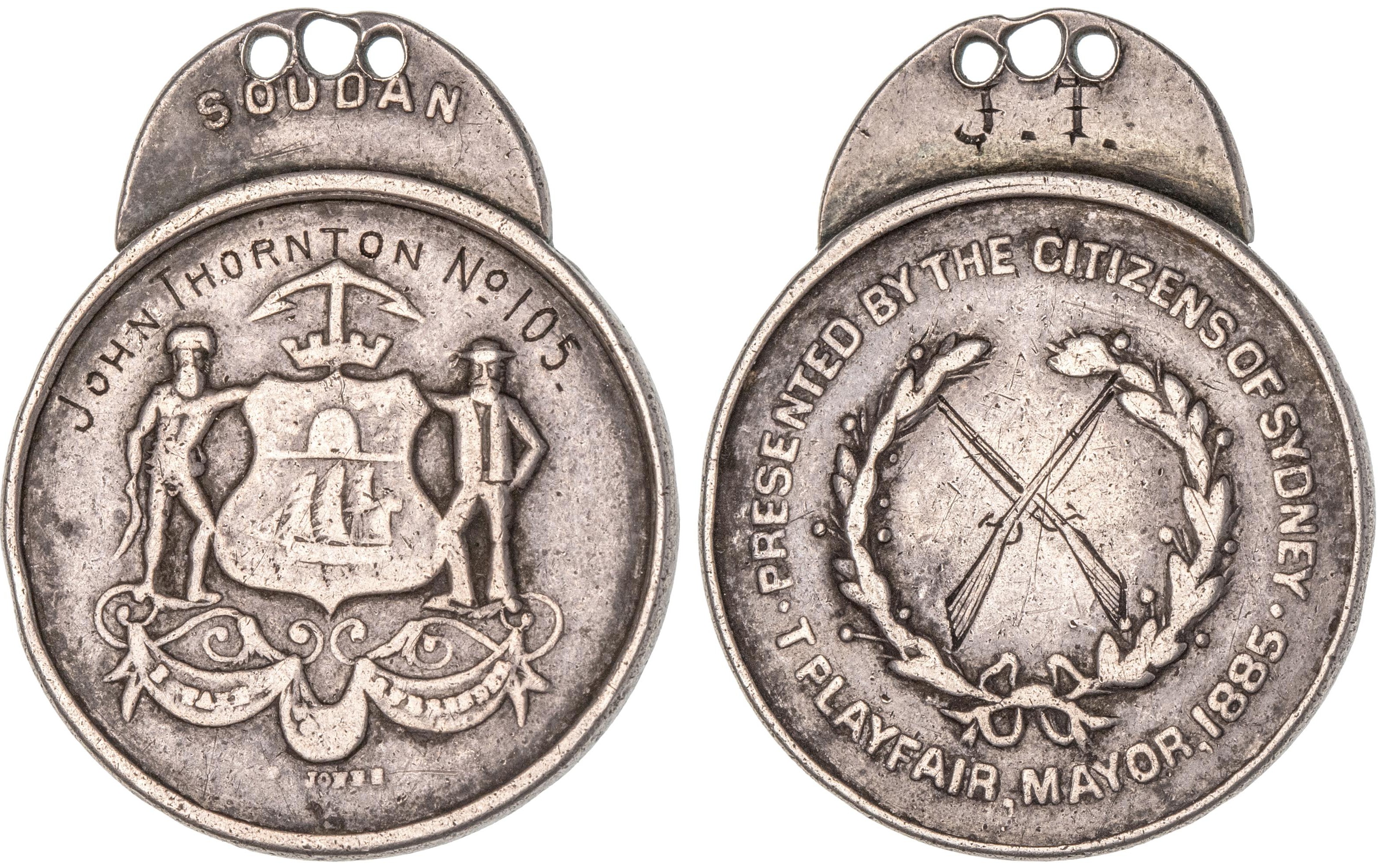 Lord Mayor of Sydney's Silver Soudan Medal, NSW, 1885, gFine