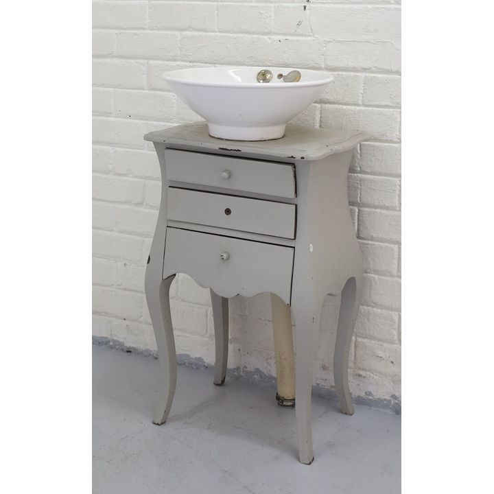 PAINTED PEDESTAL VANITY