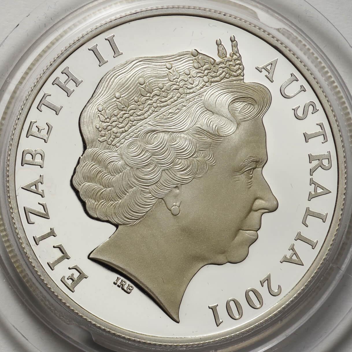オーストラリア-Australia.カンガルー図 1ドル(1オンス)銀貨 2001年 