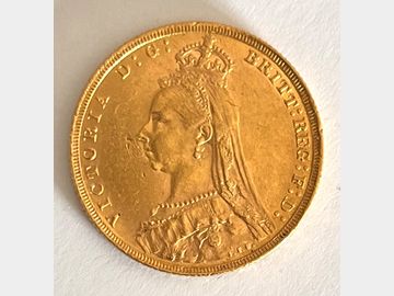 1889 VICTORIA JUBILEE HEAD LONDON HEAD GOLD SOVEREIGN