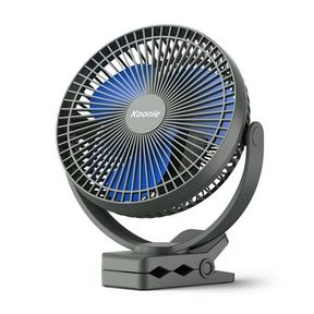 8-INCH KOONIE 10000MAH RECHARGEABLE PORTABLE FAN, 8-INCH BATTERY OPERATED SMALL CLIP ON FAN, USB CAR FAN 4 SPEEDS, STURDY CLAMP FO