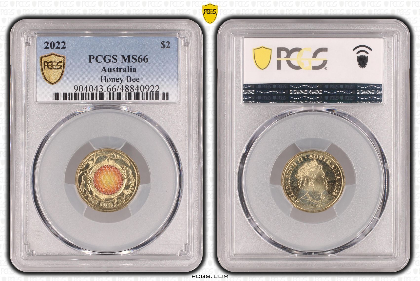 Elizabeth II, Honey Bee Colorized , Two Dollar, 2022, PCGS MS66