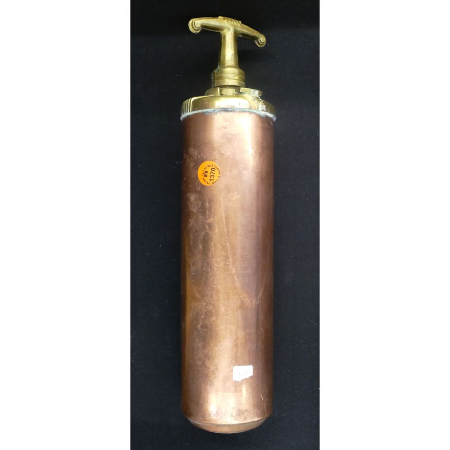 Antique Safety Phlare Copper Fire Extinguisher 13''