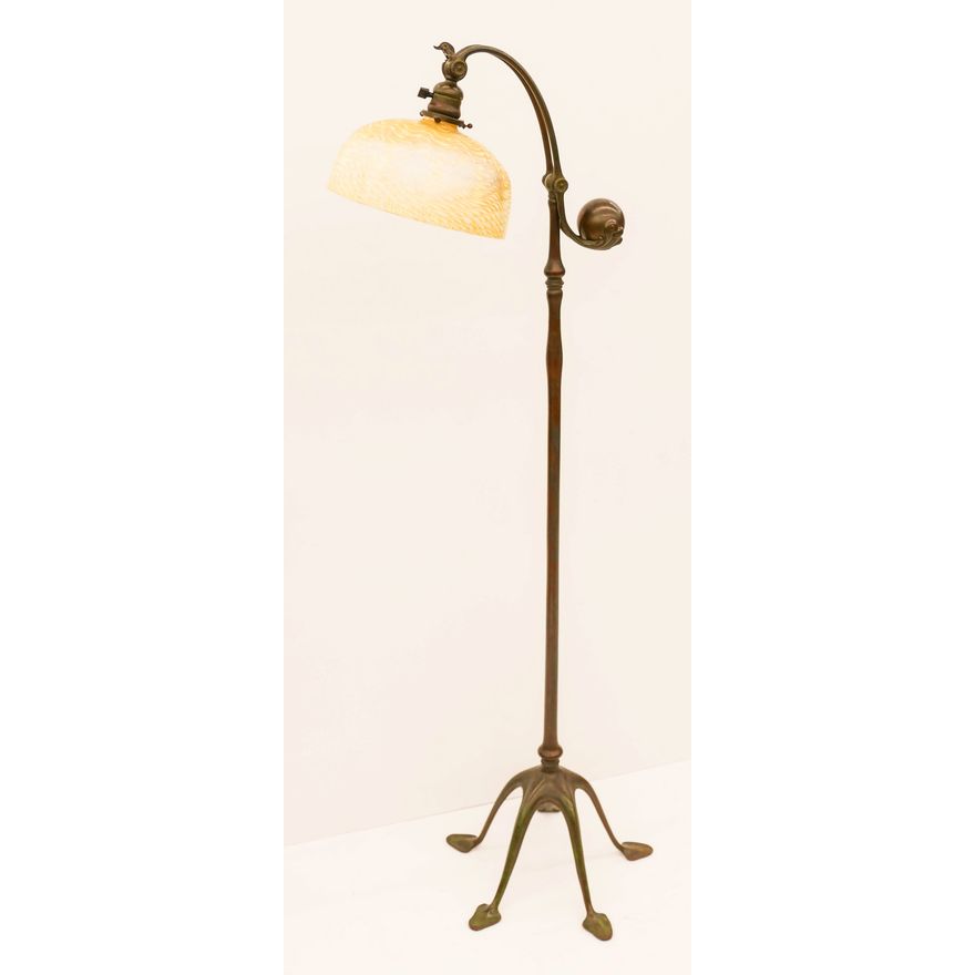 Tiffany Studios #468 Bronze Counterbalance Floor Lamp