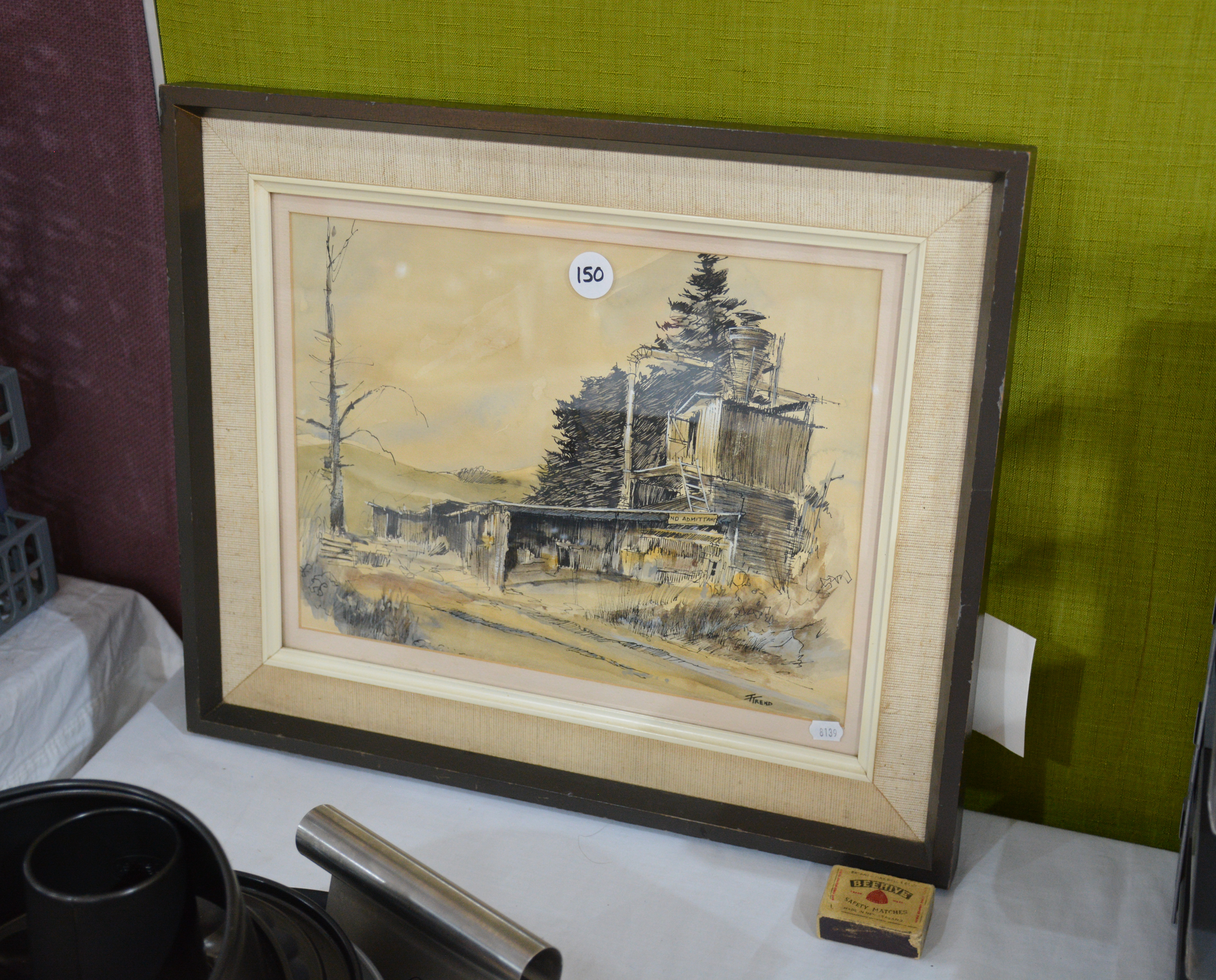 Old Sawmill, Albany NZ Original Art — NZ auction result