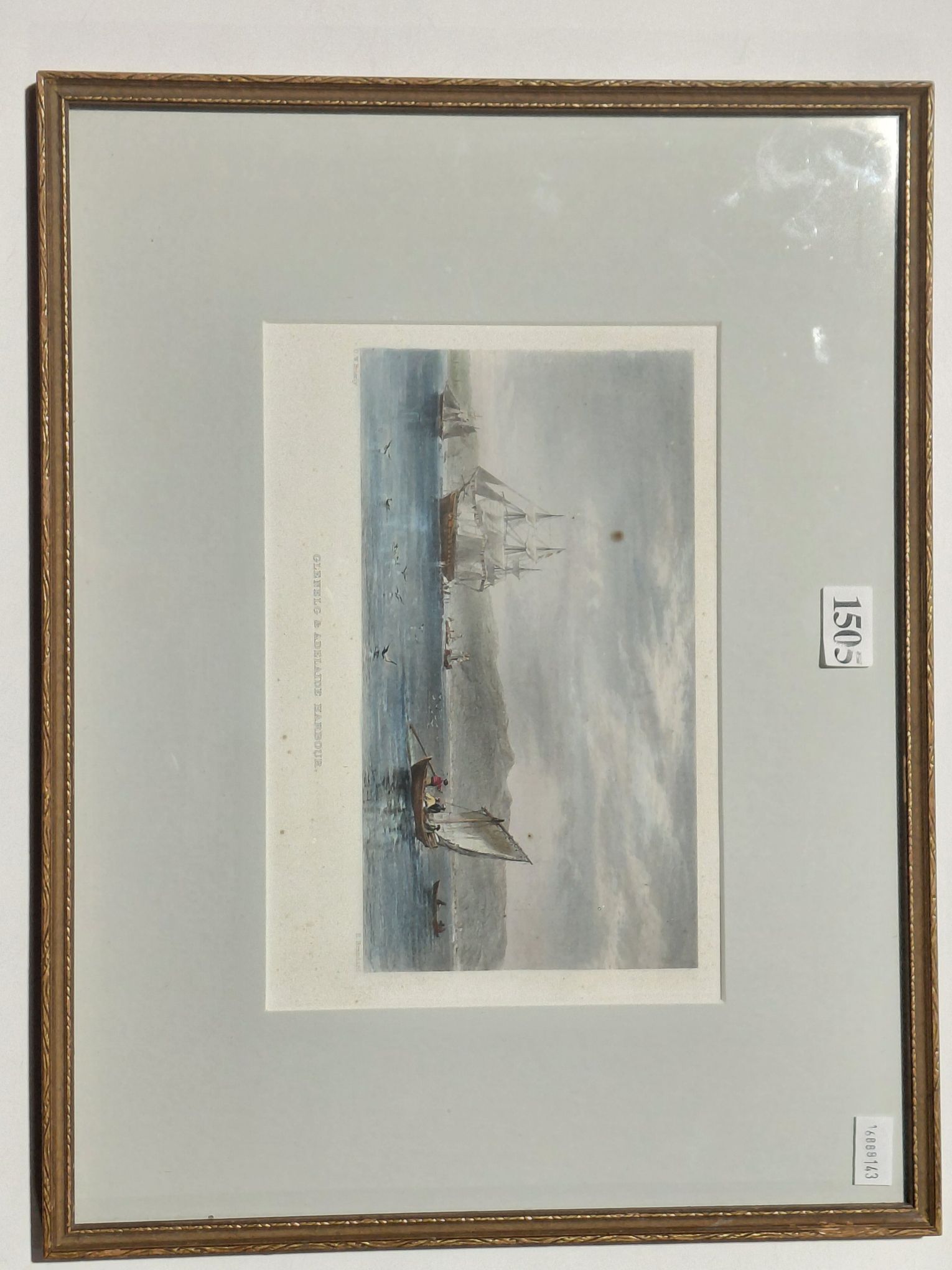 GLENELG & ADELAIDE HARBOUR ENGRAVING