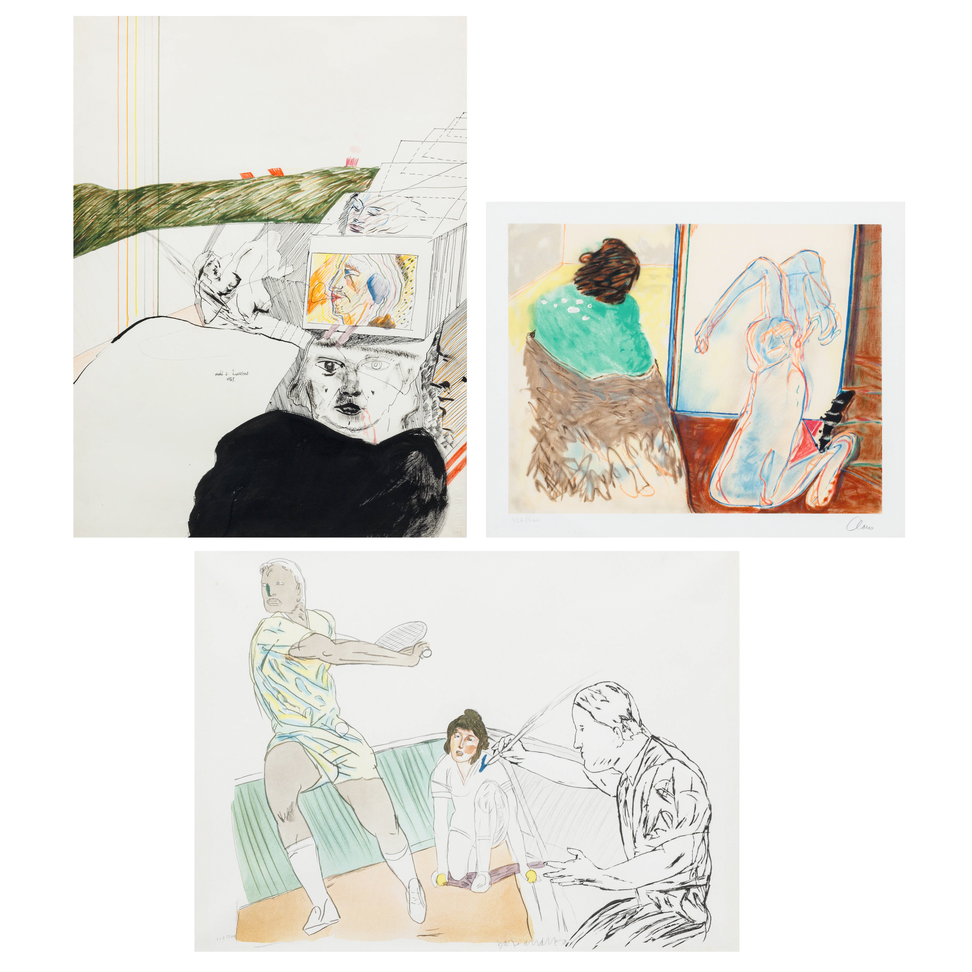 Drie werken op papier. 1. Hugo Claus – kavel bij Bernaerts, Antwerp