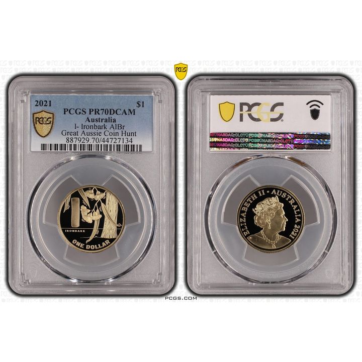 Elizabeth II, I- Ironbark, One Dollar, 2021, PCGS PR 70DCAM