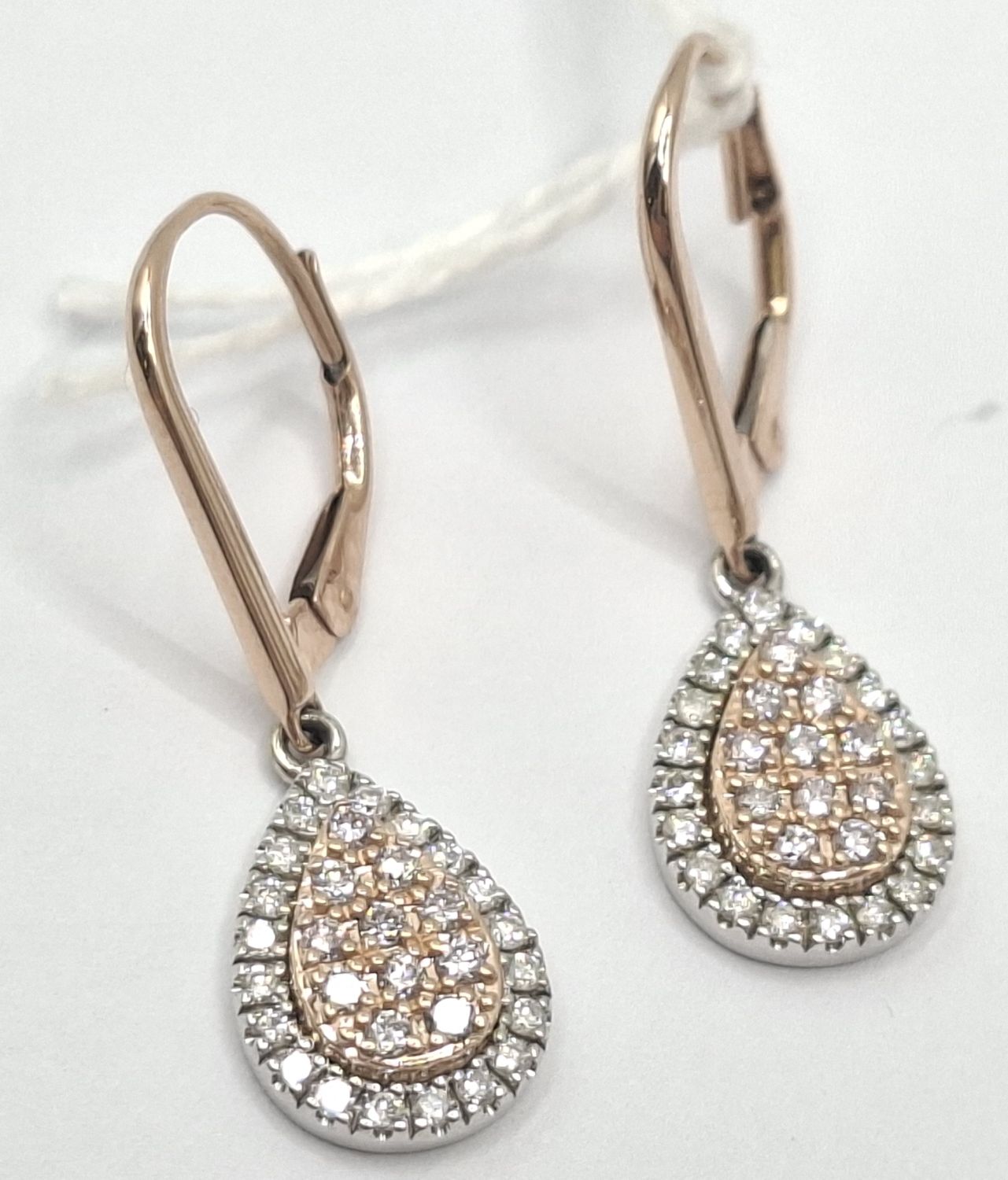 271 · 14K ROSE/WHITE GOLD DROP EARRINGS