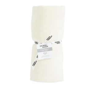 George Mason Plush Coral Fleece Blanket 180cm x 150cm Light Grey | DIRTY/ STAINED