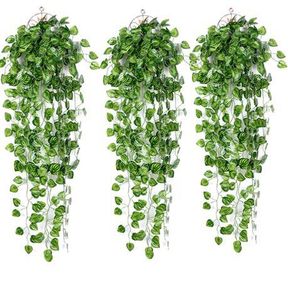 Garden Decor Artificial Leaf Vine Set of 3 Green Rosette Leaf |