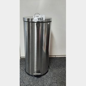 CASA ROMA 30L S/S PEDAL BIN - SOFT CLOSE LID - SILVER -