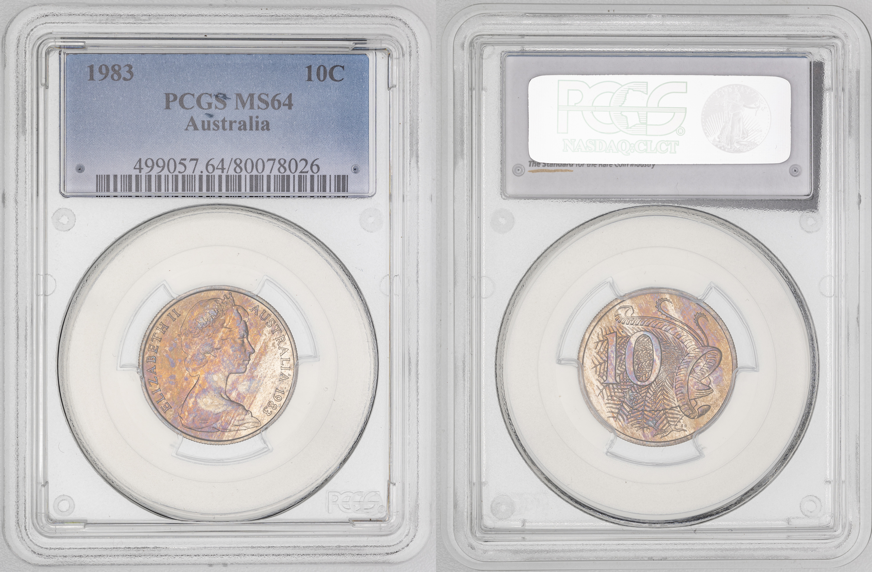 216 · Elizabeth II,  , Ten Cent, 1983, PCGS MS64