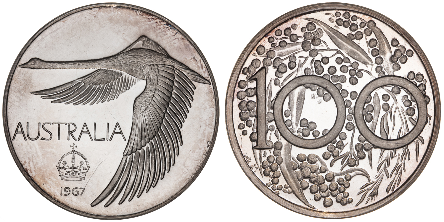 Elizabeth II, One Dollar, 1967, aFDC