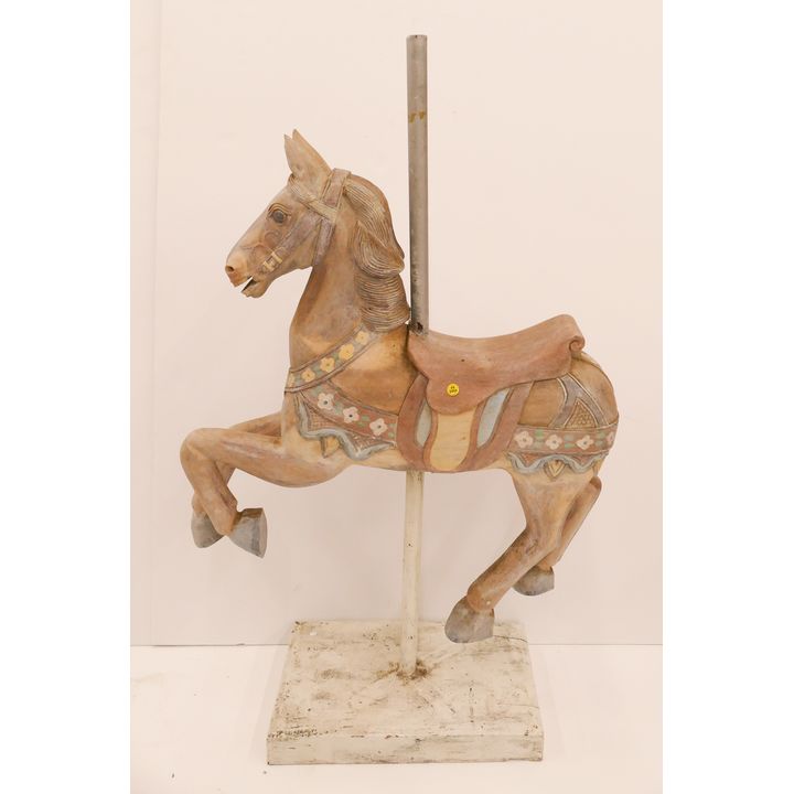 Wood Carousel Horse Model on Stand- 50x31x12''- missing tail