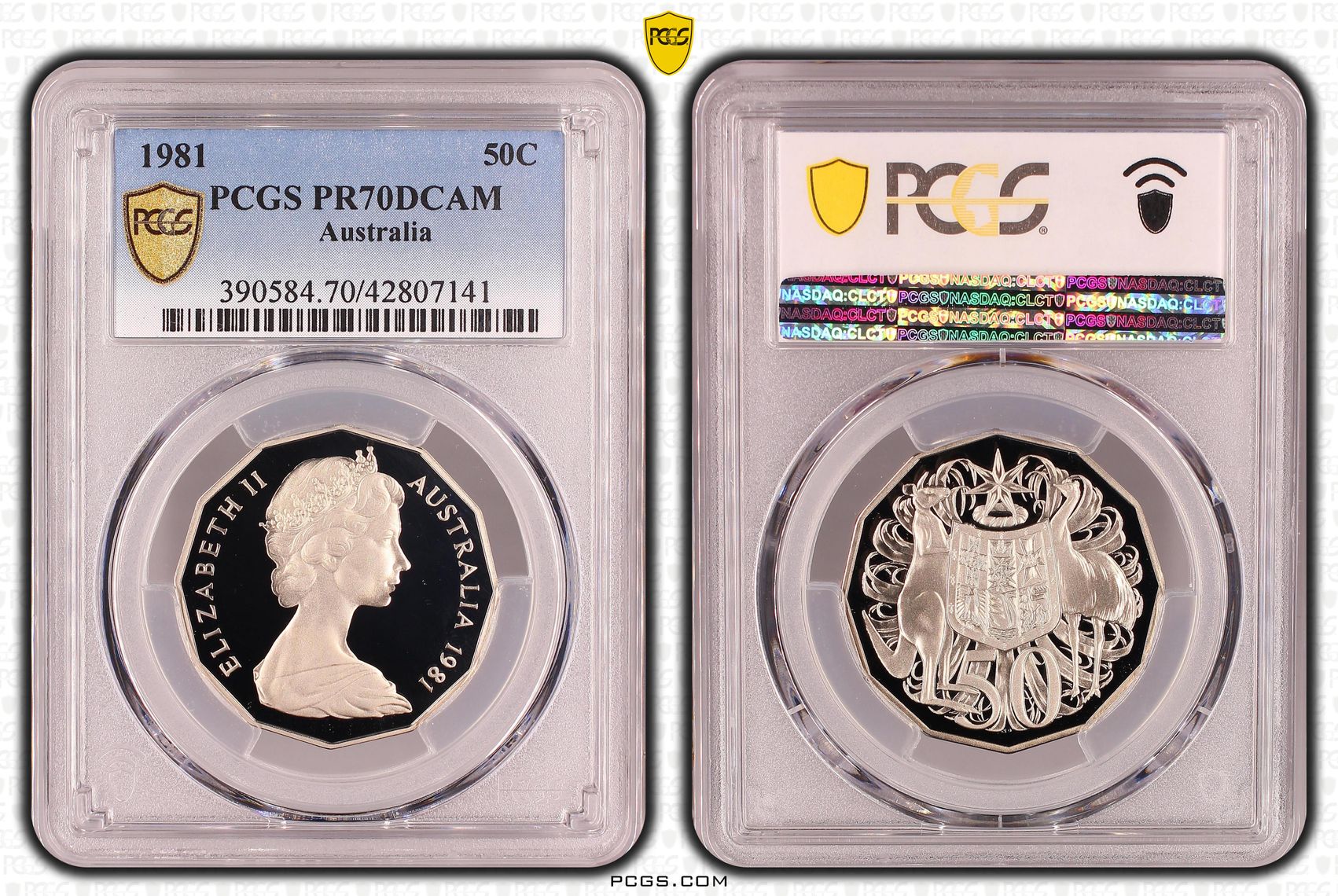 Elizabeth II, Fifty Cent, PR70DCAM , 1981 PCGS POP - 30/0