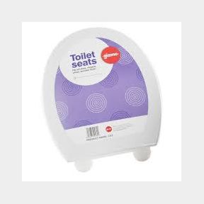 High-Gloss Luxurious Plastic Toilet Seat - White --51457/1017 B3 (S1)
