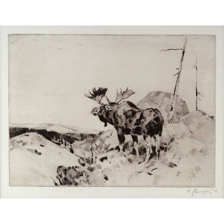 Carl Rungius (1869-1959), The Answer from the Barren