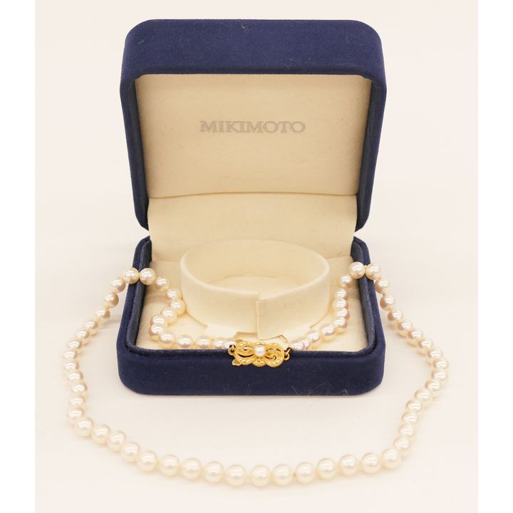 Mikimoto 7mm Creamrose Pearl 18k Necklace 18''