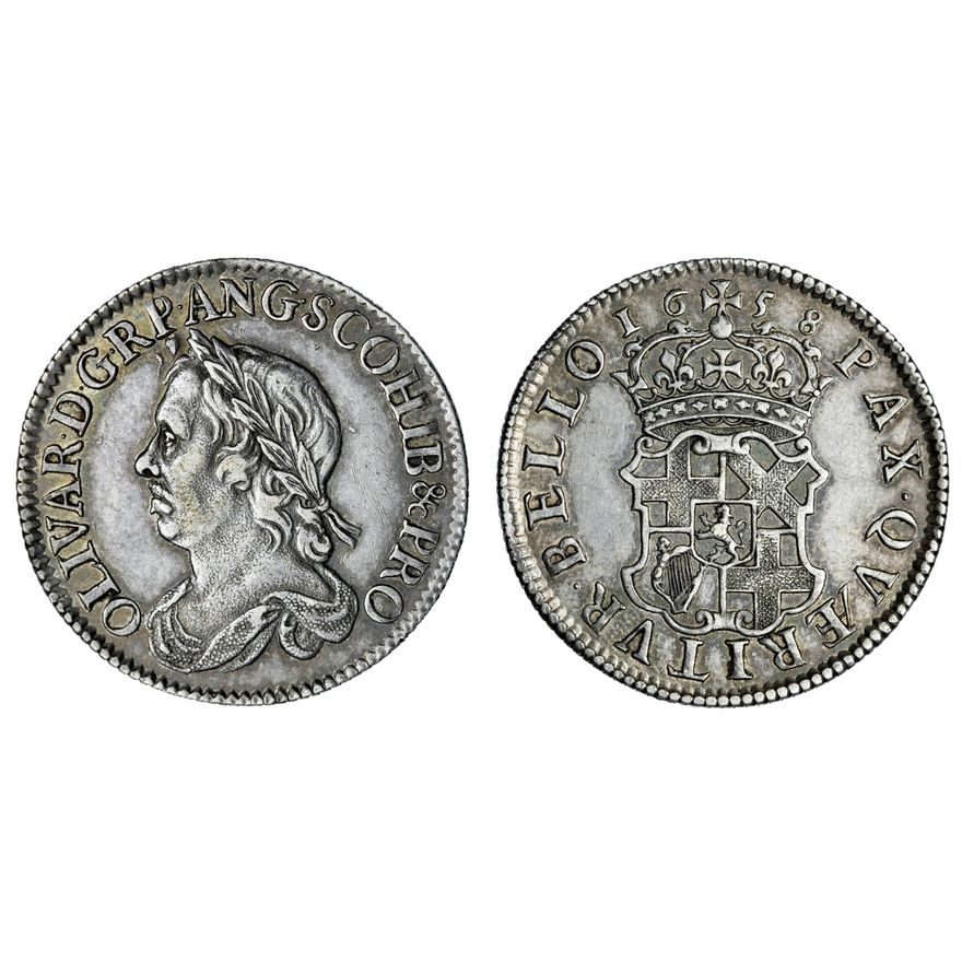 Cromwell, as Lord Protector (1653-1658), Shilling, 1658, Drury House ...