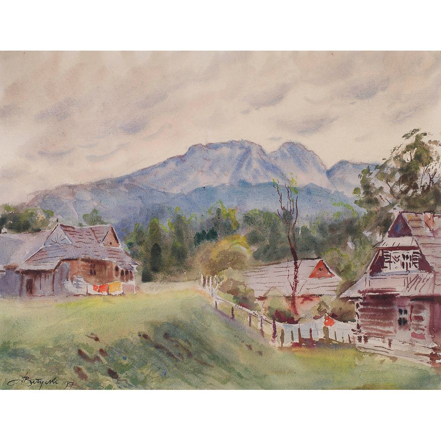 Adam Batycki | Widok na Giewont, 1957