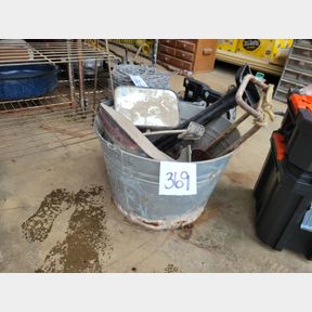 Galvanized tub with bolt on truck mirrors and other misc.