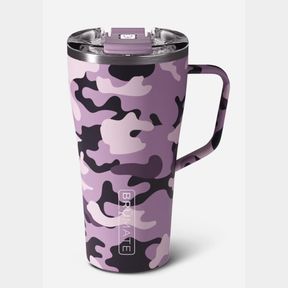 BRMATE TODDY 22OZ 100% LEAK PROOF INSULATED STAINLESS STEEL COFFEE TRAVEL MUG - DOUBLE WALLED CYLINDRICAL CAMOUFLAGE MUG WITH HAND