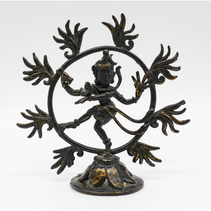 Old Indian Bronze Small Dancing Shiva Nataraja 4''