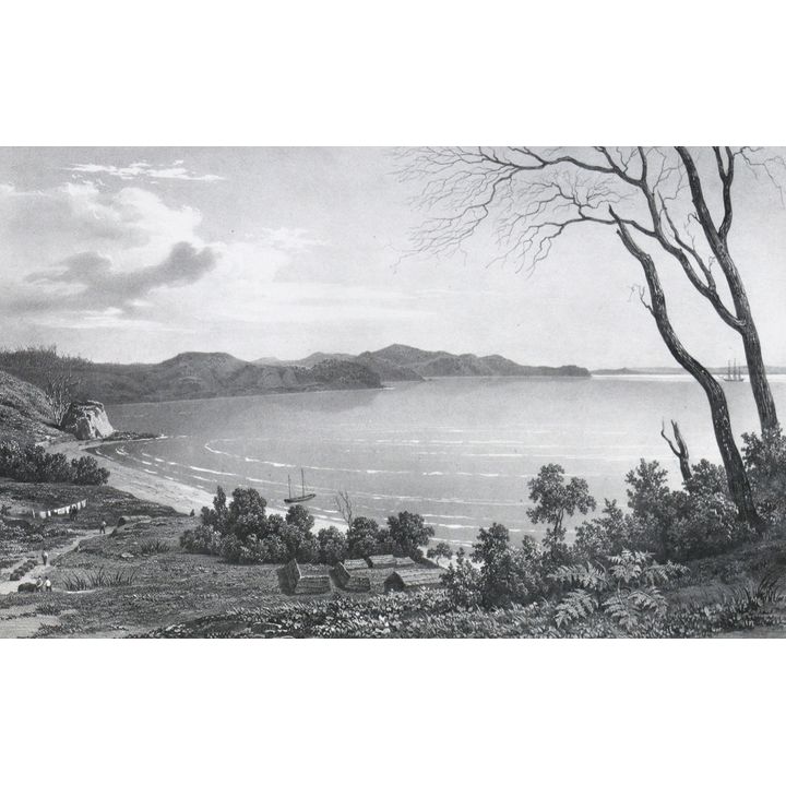 SAINSON, LOUIS AUGUSTE - Vue de la Baie des Iles [Nouvelle Zealande] - View of the Bay of Islands.