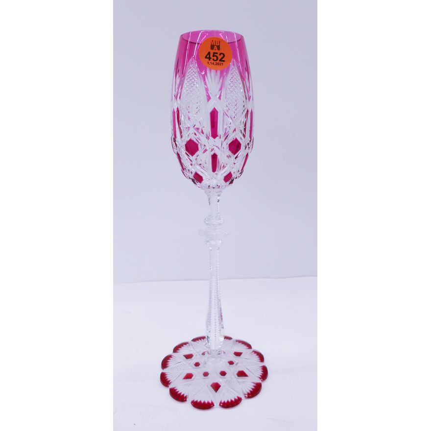 Fine Baccarat Cut To Clear Glass Stem- 9.5''