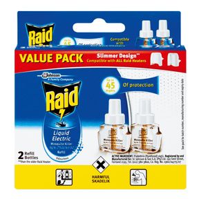 Raid Liquid Electric Mosquito Killer Value Twin Refill 2 x 33ml |