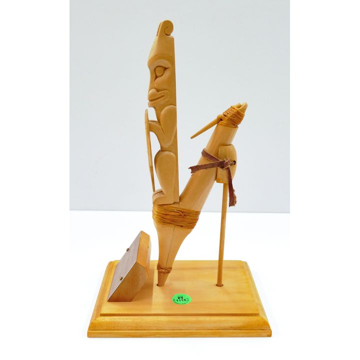 Thomas Parker (Makah) ''Halibut Hook'' 2012 Carved Cedar on Stand