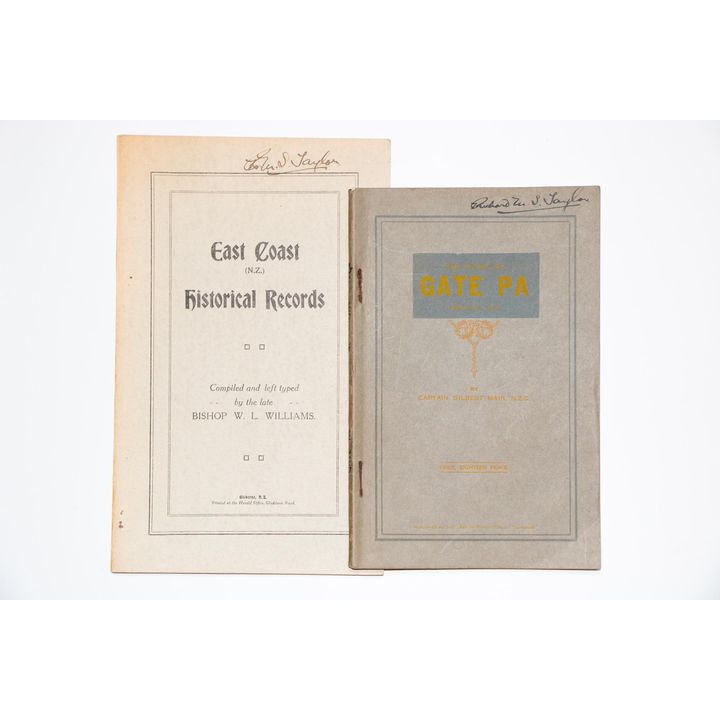 WILLIAMS, BISHOP W.L.  [2 booklets] - East Coast [N.Z] Historical Records.