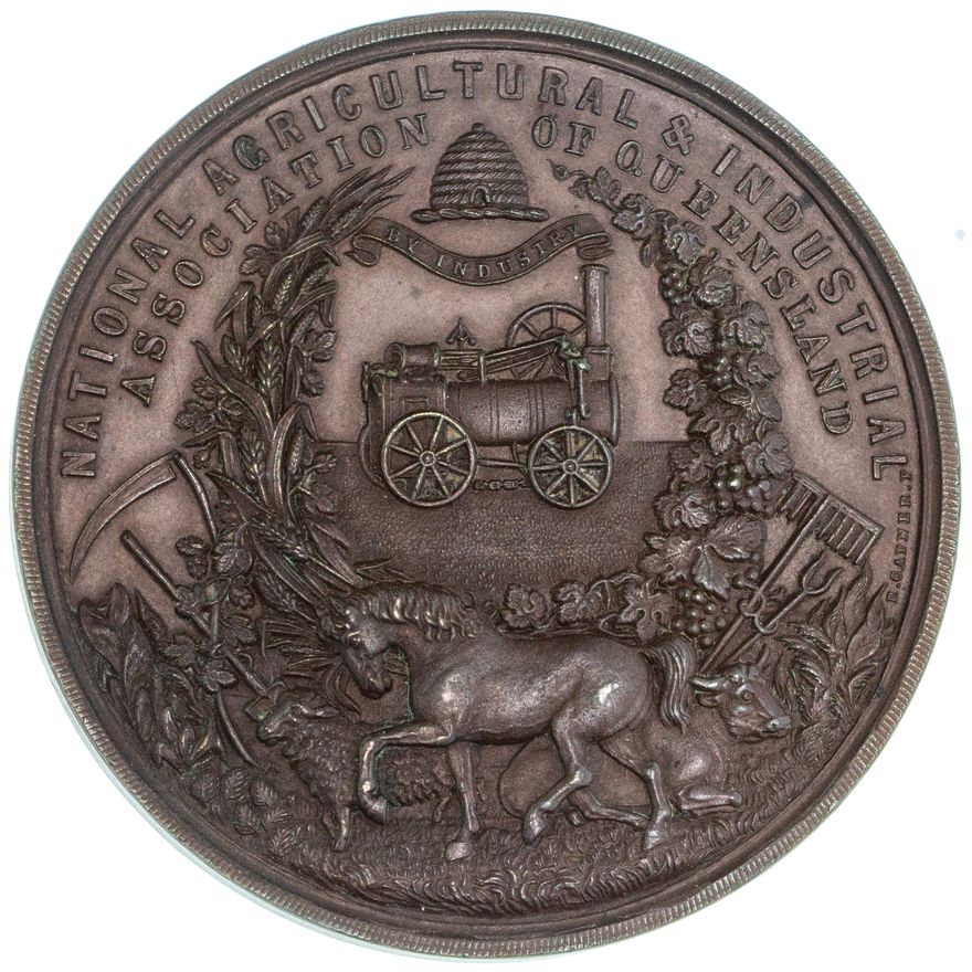 Queensland Agricultural Show medal, 1878, gEF